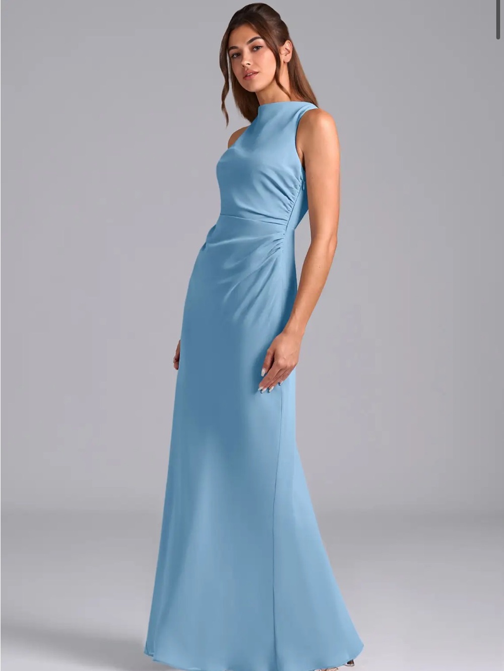 Azazie Sky Blue Sleeveless Formal Gown